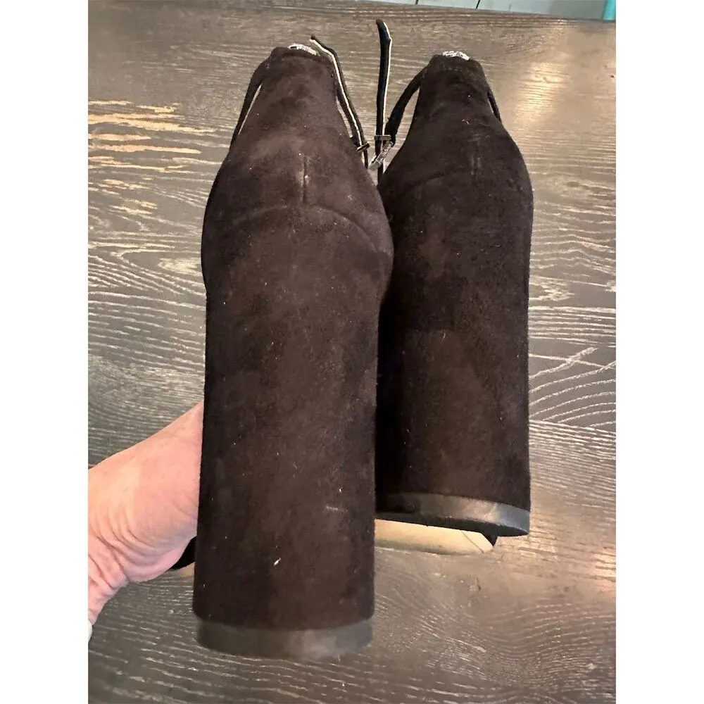 Sam Edelman Women's Black Ankle Strap Suede Sandals Sz 9 Block Heel Casual NWOT - Image 10