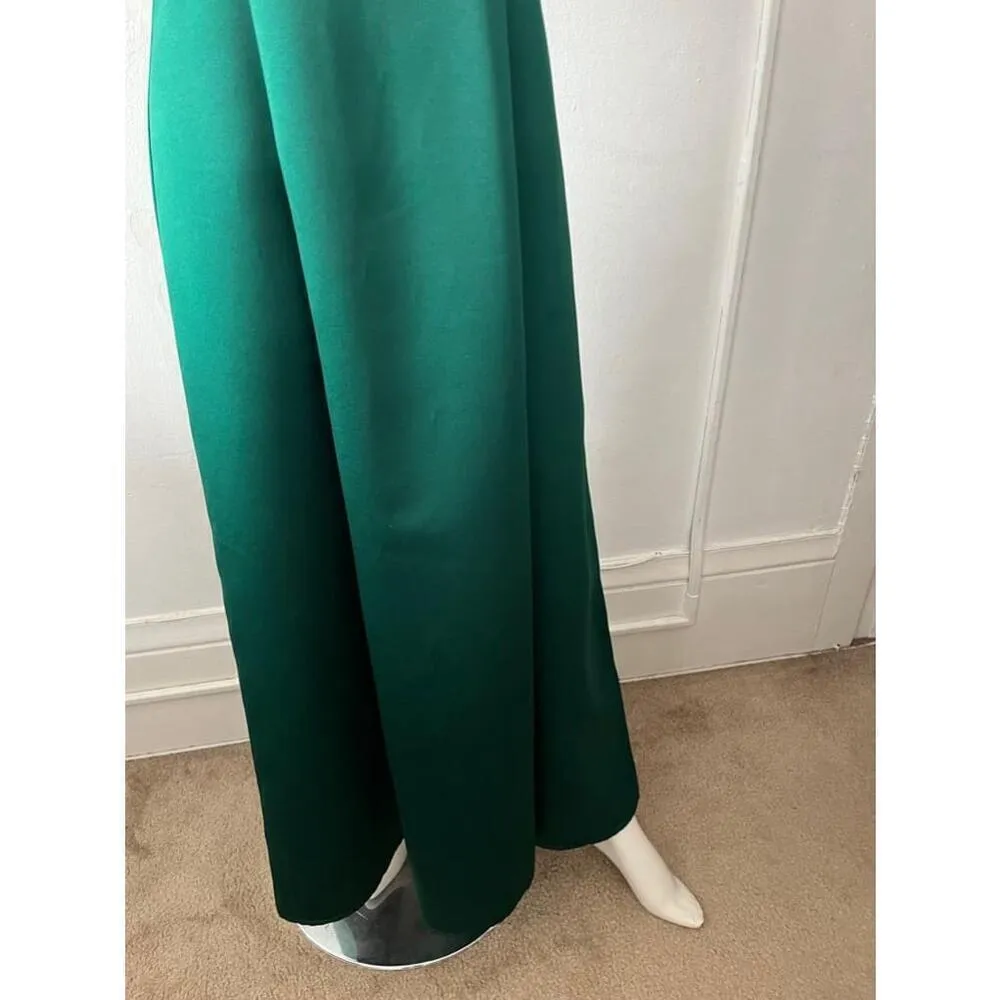 Y2K Jessica McClintock for Dillard's emerald Green satin floor length gown 10 - Image 3