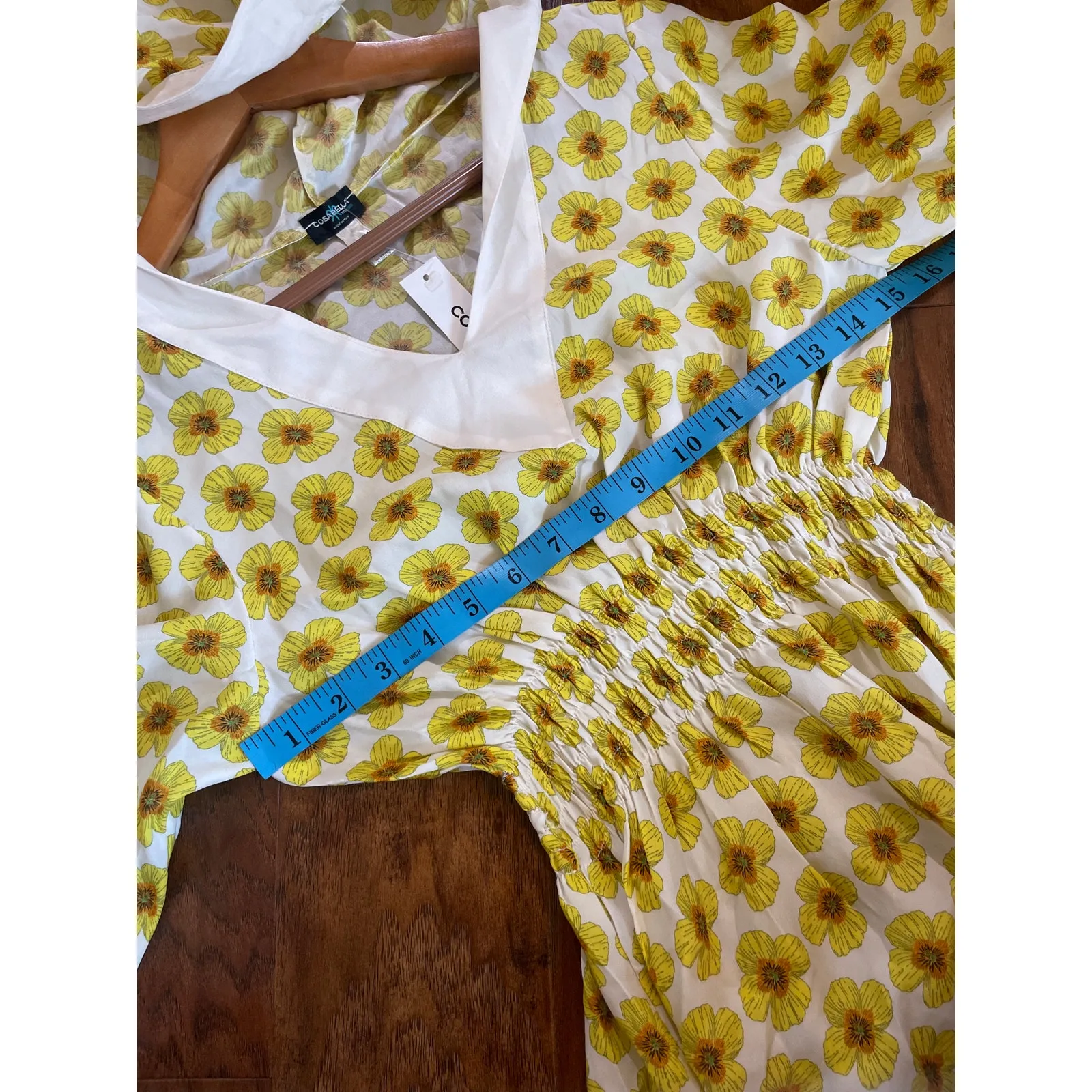 COSABELLA Mare Sunflower Printed Silk Hoodie Dress Size Medium M BEACH VACATION - Image 7