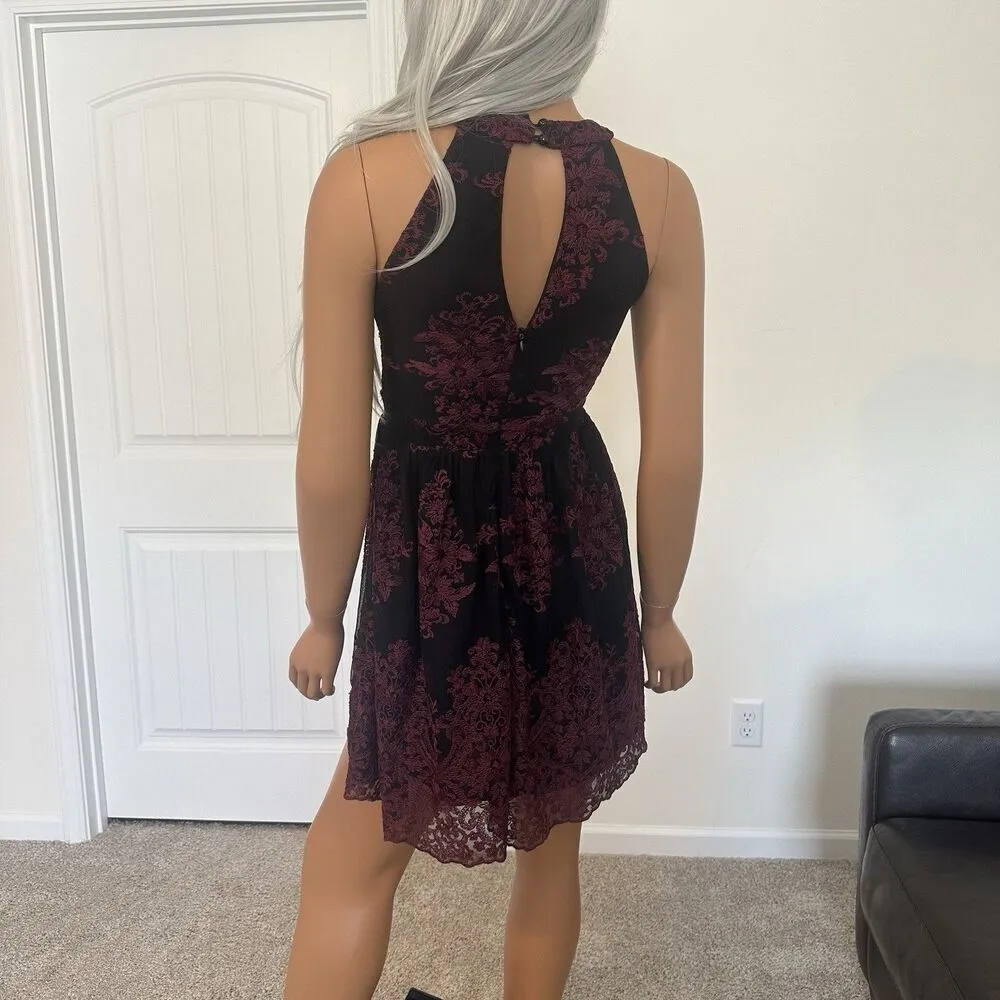 Altar'd State Lace Halter Dress Size S Whimsigoth Vampy Dark Academia Romantic - Image 9