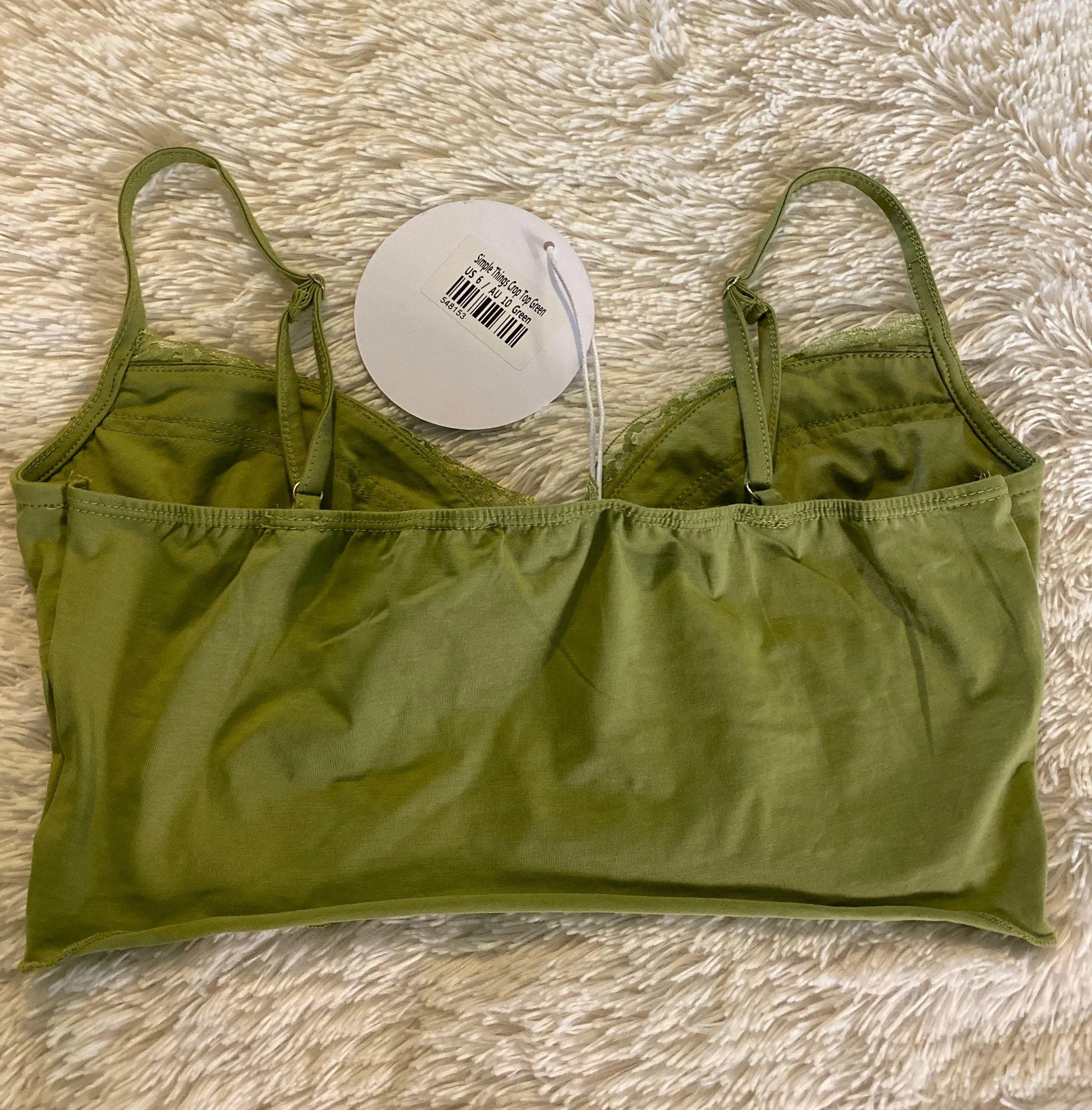 Princess Polly green crop top - Image 4