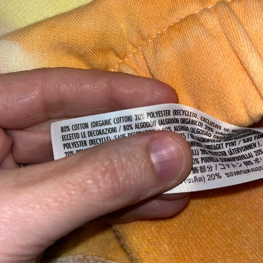 Disney Cropped Sherbet Tie Dye Sweatshirt w Minnie Mouse Embroidered WDW S Small - Image 10