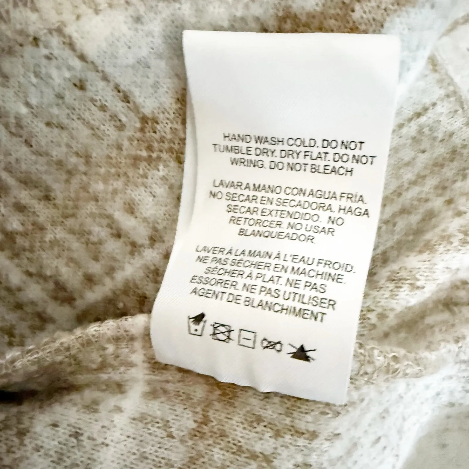 THREAD & SUPPLY | Shacket Plaid Oversized Warm Jacket Coat Taupe Combo | Large Gray - Image 7