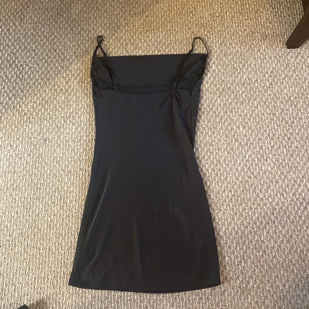 Kendall & Kylie Black Silk Cowl Neck Dress Size Small - Image 2