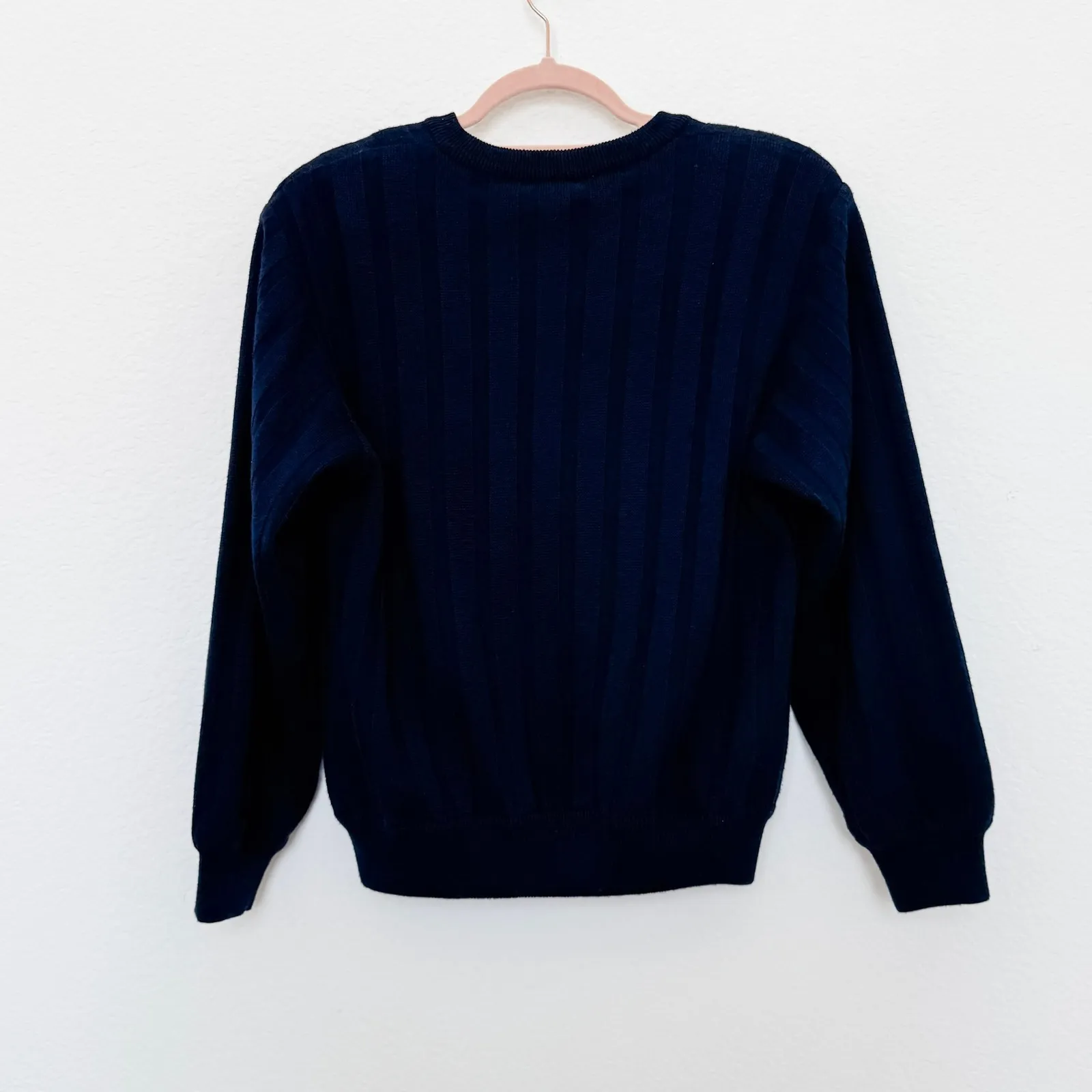 Morado Womens Cardigan Size L Navy Blue Button Front Classic Preppy Parisian Size L - Image 5