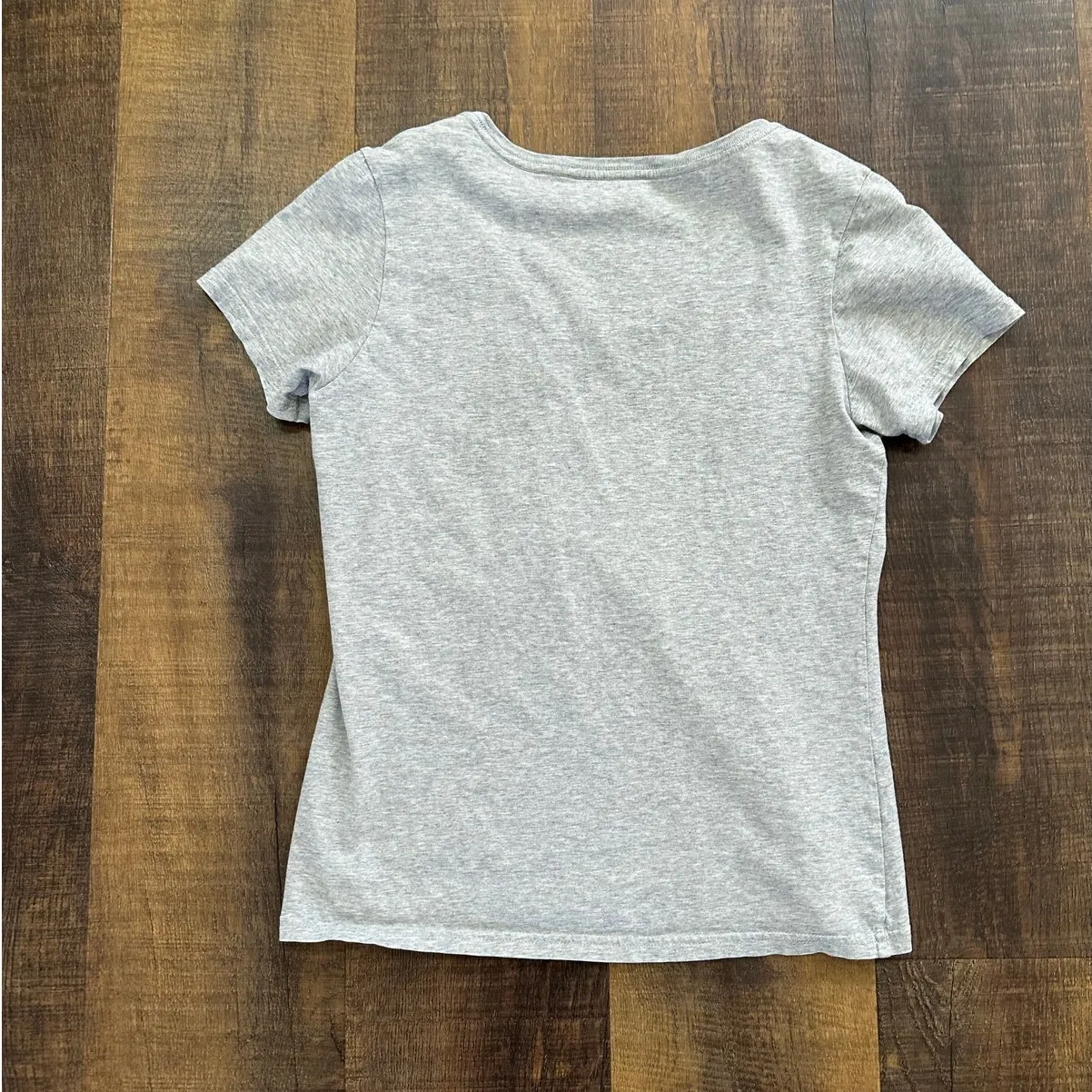 Pact Gray V-neck Short Sleeve 100% Organic Cotton Shirt Size XS - Image 7