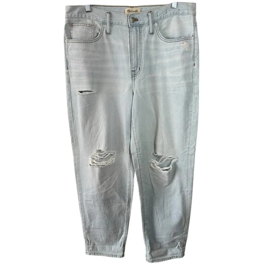 Madewell The Slouchy Boy Jean Size 29 Distressed Light Wash Jeans - Image 2