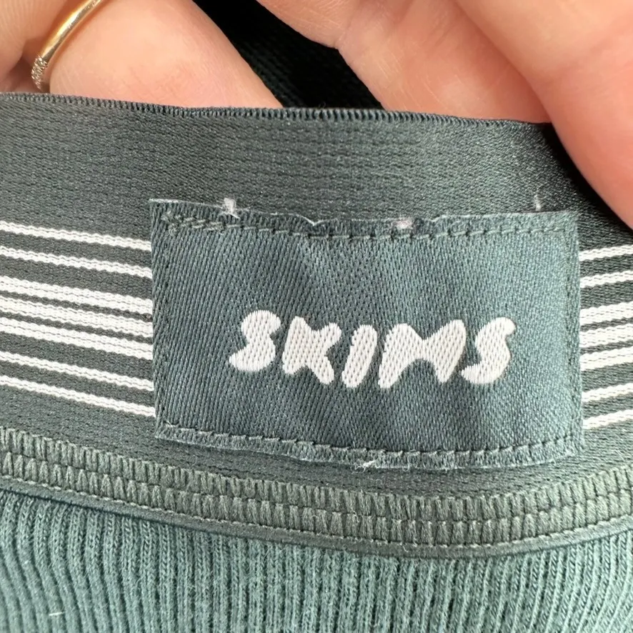 SKIMS L/G Ribbed Long Sleeve Leggings Forest Green‎ Lounge Sleep Athleisure - Image 4