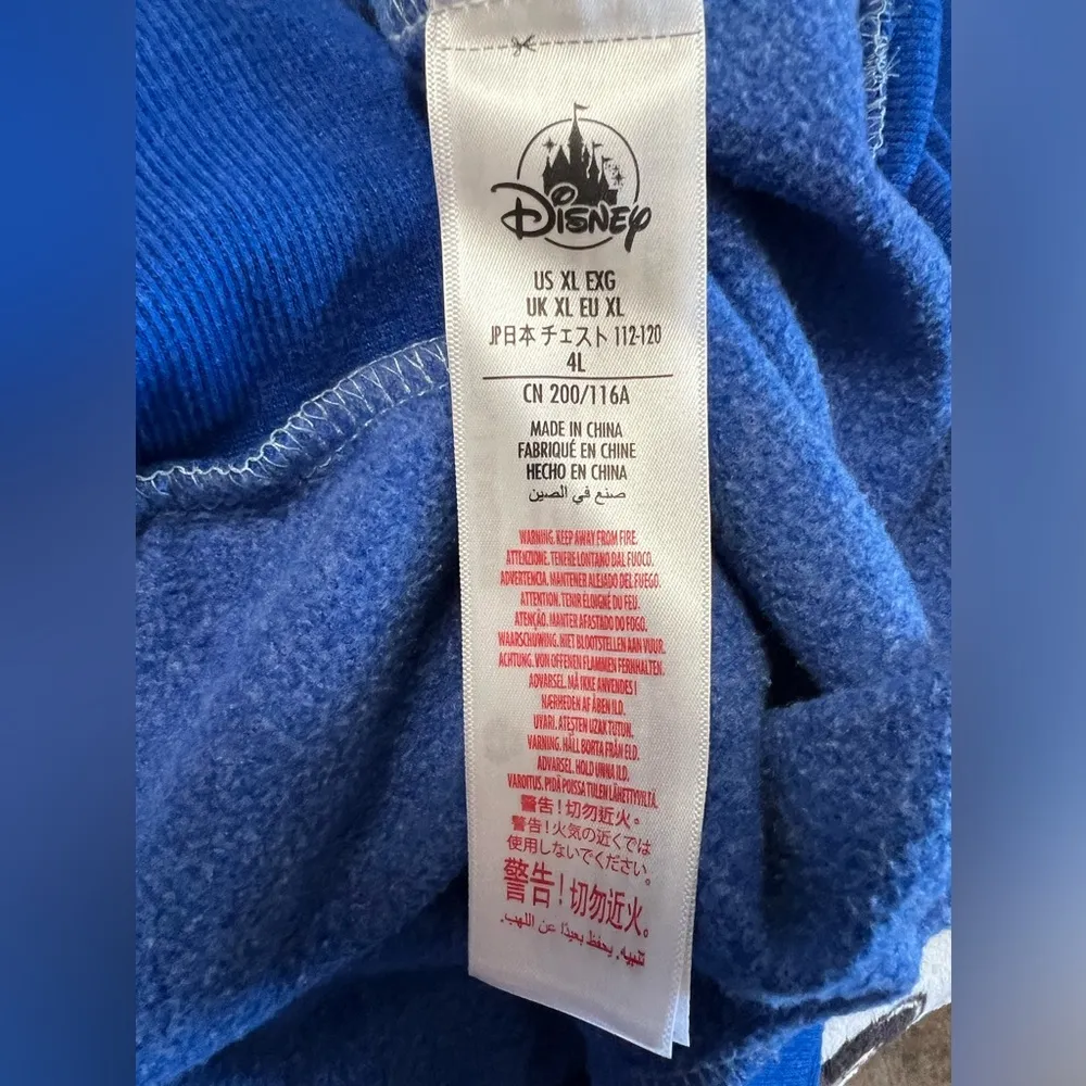 Disneyland Resort Exclusive Sweatshirt Mickey Mouse Logo NWT Blue Unisex XL - Image 6