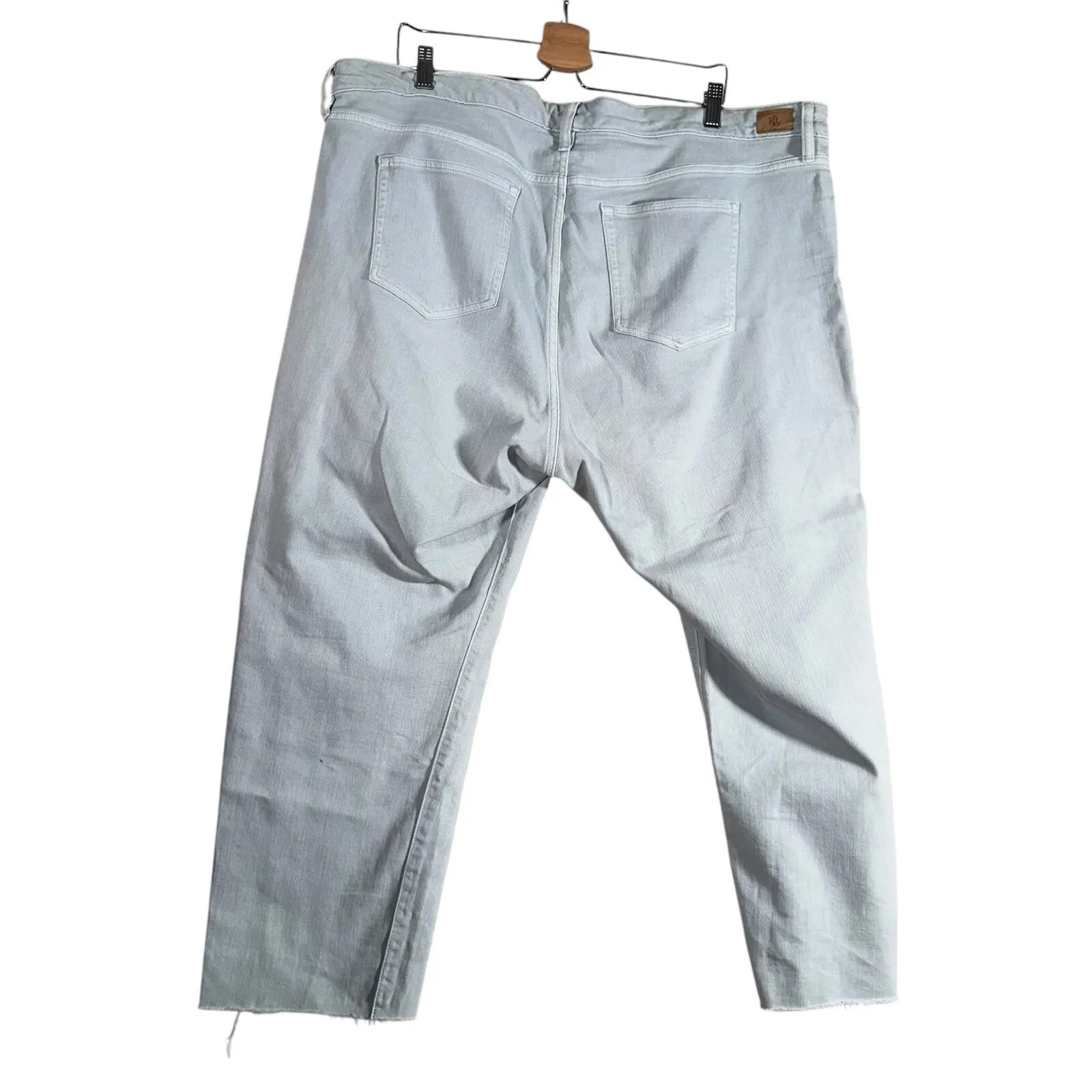 Lauren Ralph Lauren Jeans Women Sz 22W Blue Stretch Premier Straight Fit Zip Fly - Image 2