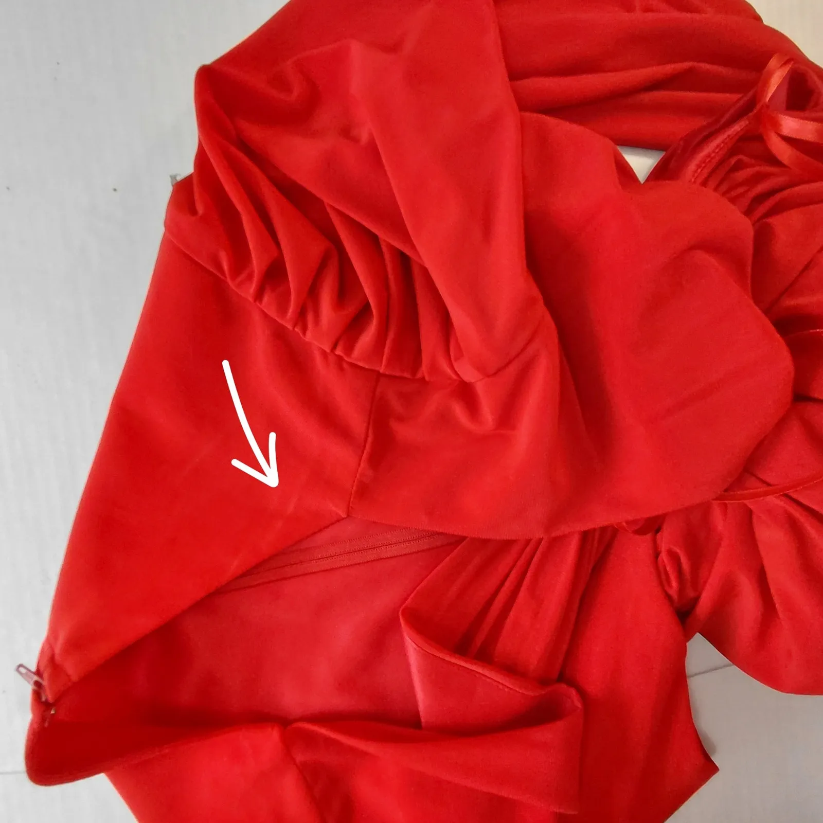 Mac Duggal Ieena Formal Evening Gown Womens 10 Red Sexy Maxi Dress Wedding Party - Image 16