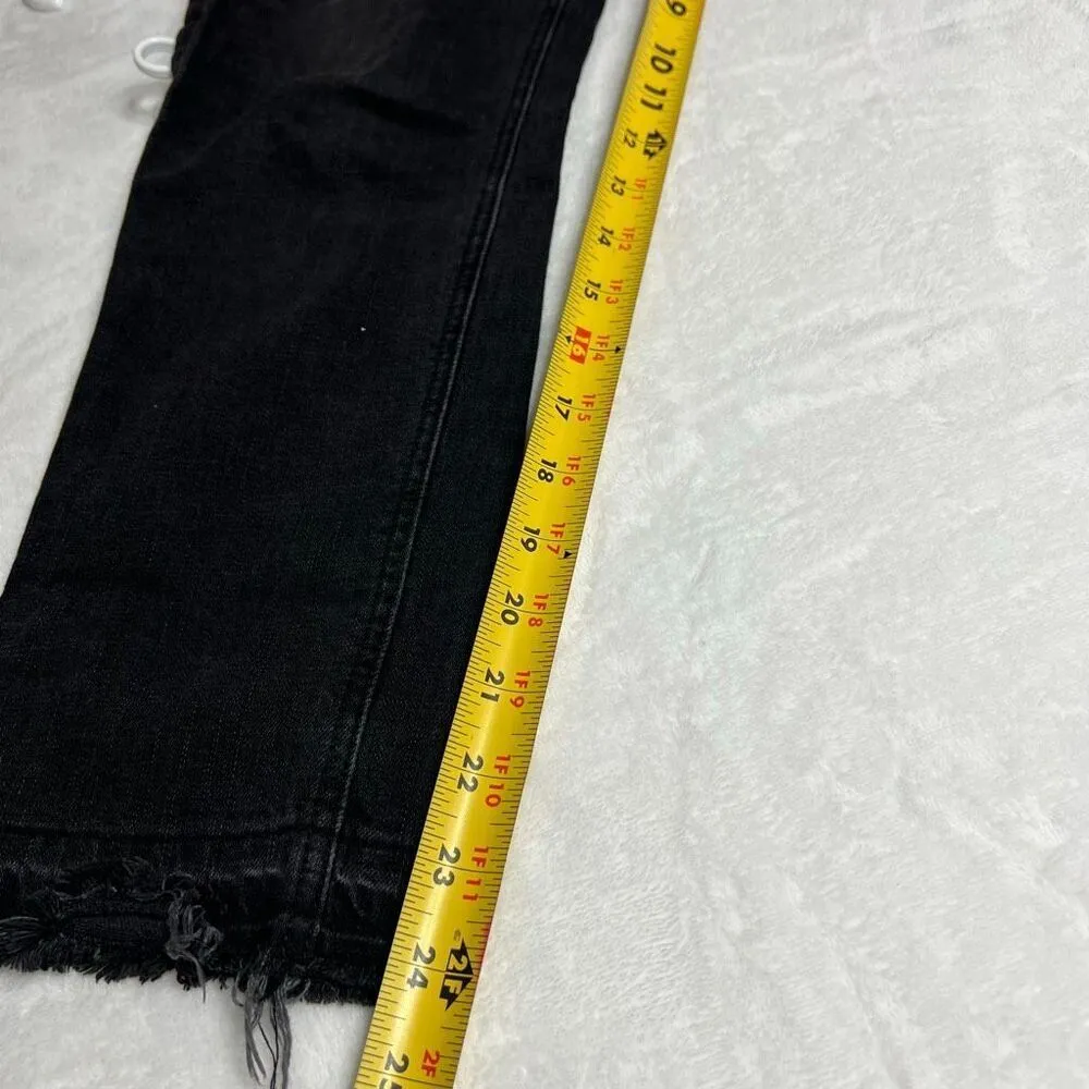 Current Elliott Black Cropped Straight Jeans 26 Women - Image 8