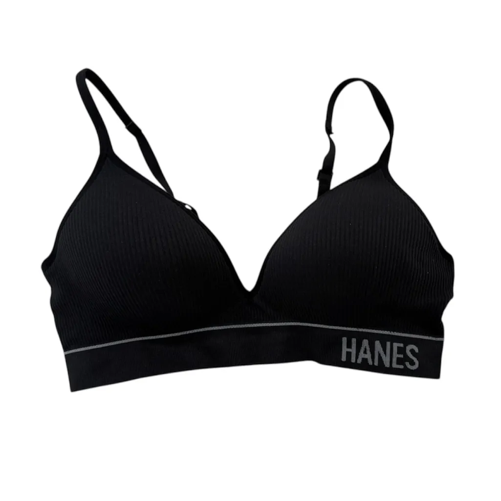 Hanes Originals Women’s Ribbed Seamless Contour Bra Lightly Lined Size Large - Image 2