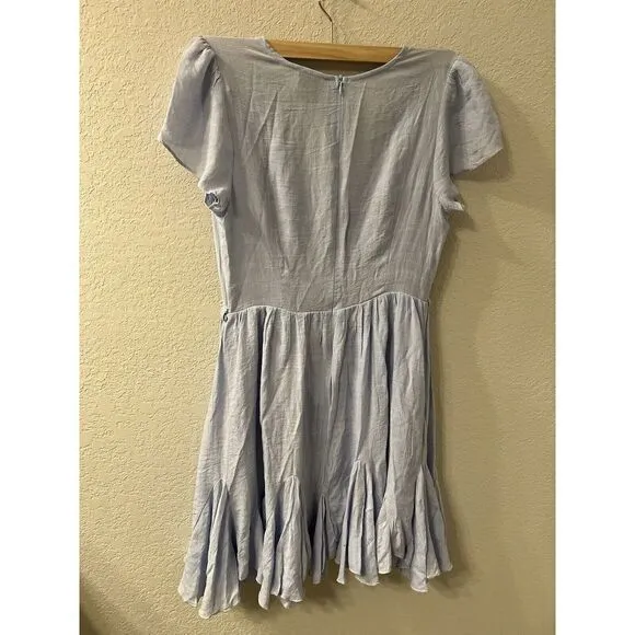 Hello Molly Dress Womens S Blue London Calling Flowy Bohemian‎ Faux Wrap Ladies - Image 2