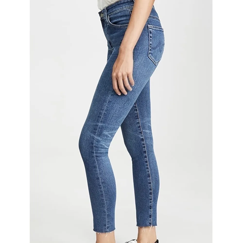 Ag Adriano Goldschmied The Farrah High Rise Skinny Crop Jeans w/ Raw Hem… - Image 3