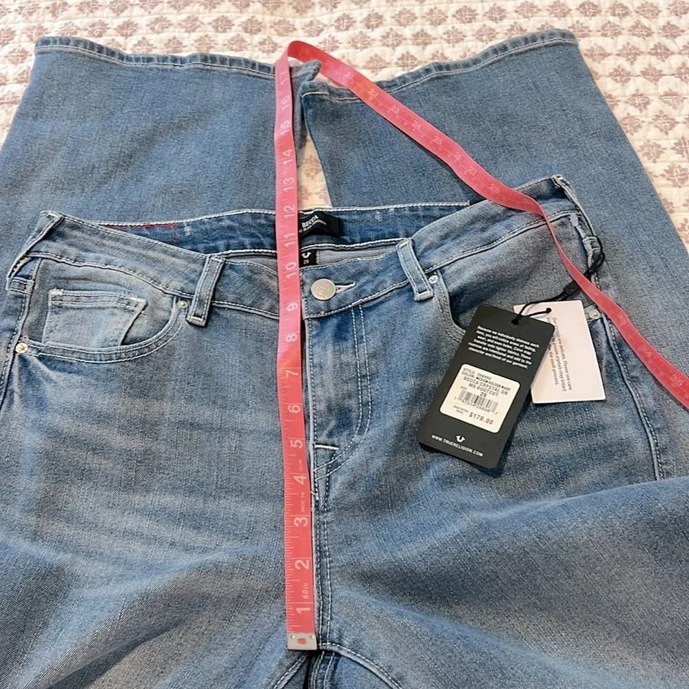 NWT  Becca Mid Rise Bootcut Crystal Horseshoe Pocket Jeans Size 29 - Image 12