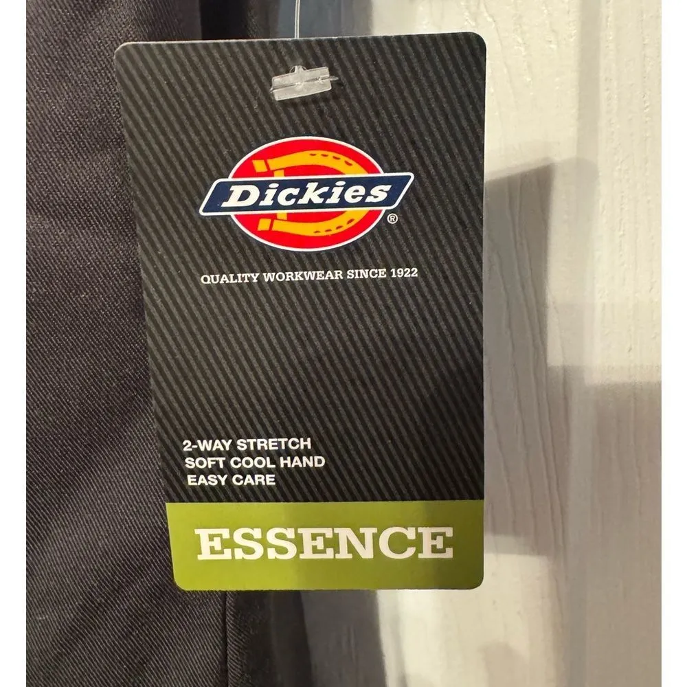 Dickies Sz S Essence Contemporary Pewter V Neck Medical Mock Wrap Scrub Top NEW - Image 2