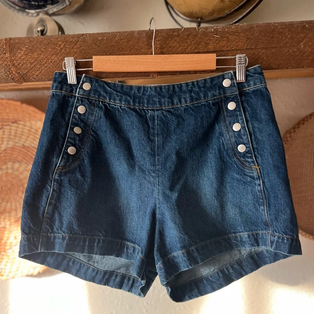 Frame Denim Sailor snap Shorts Size 30 - Image 4