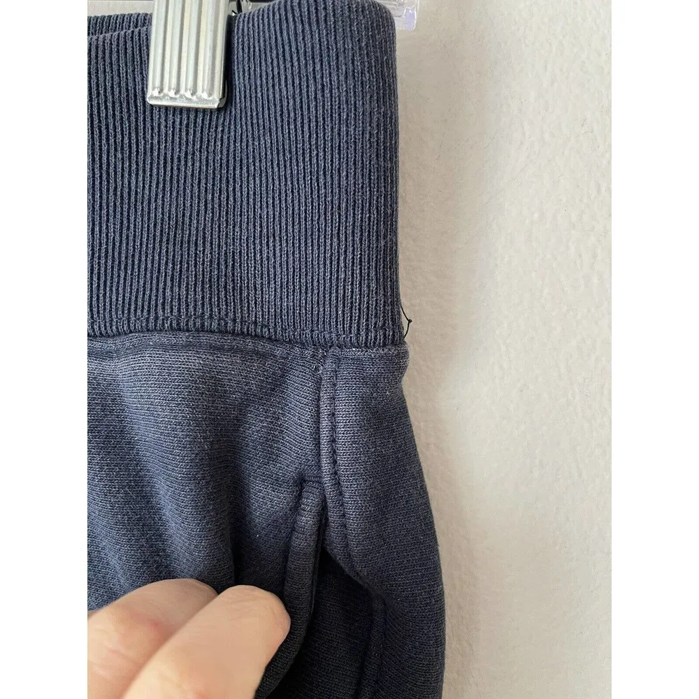 Champion Reverse Weave Blue Retro Spell Out Fleece Lined Womens Joggers Small - Image 6