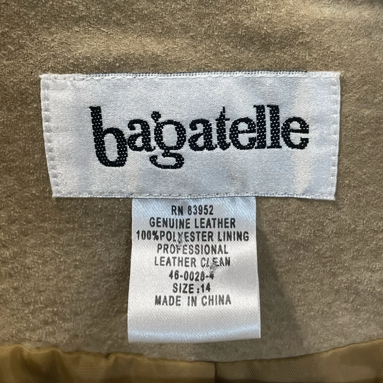 NWT Bagatelle Womens 14‎ Jacket Tan Gold Leather Button Up Lined Pockets NEW - Image 4