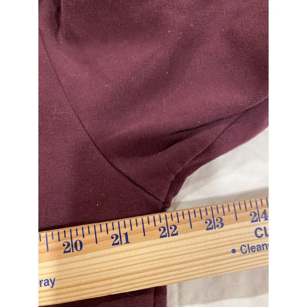 Athleta Floral Embroidered Kangaroo Pocket Drawstring Hoodie Red Women's Large - Image 10