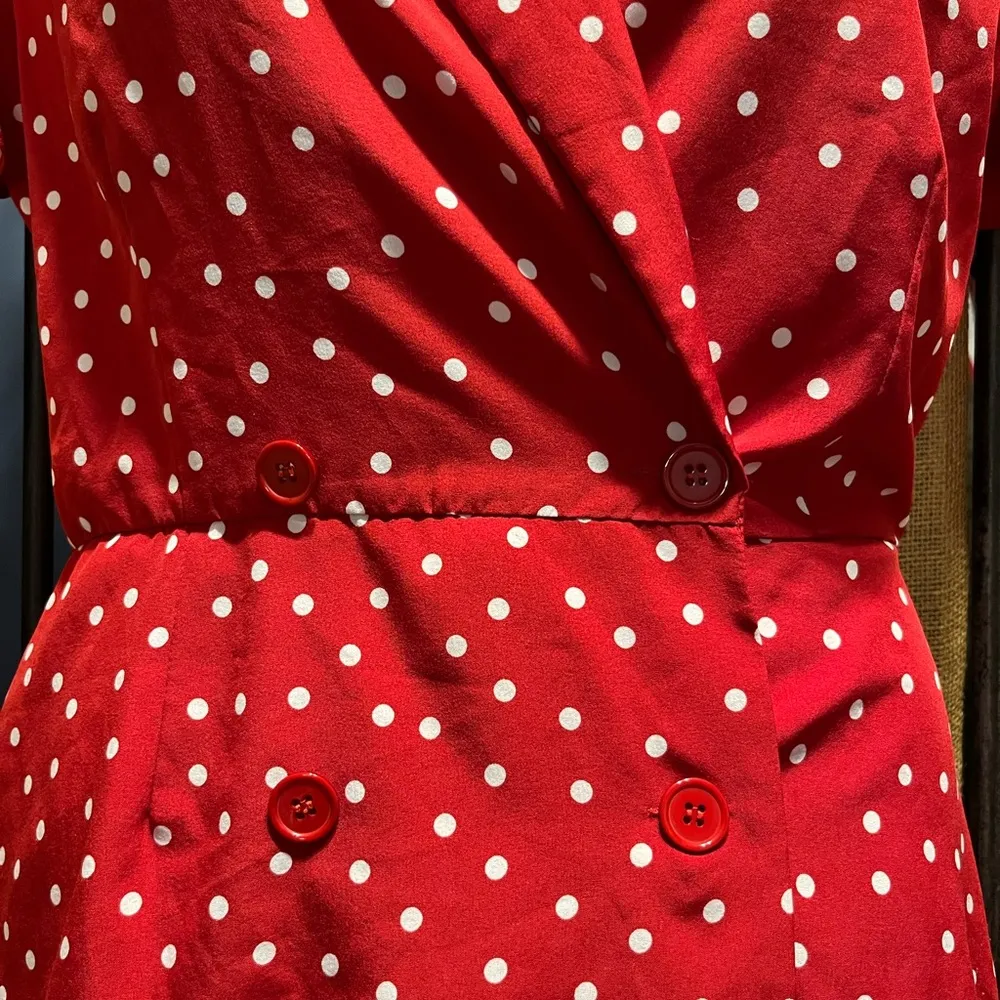 Sugarlips Red Mini Flutter Sleeve Wrap Dress Romper - Image 2