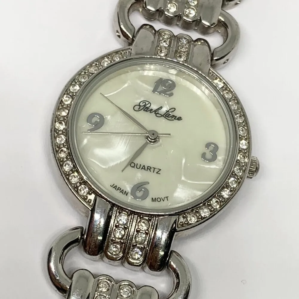 Park lane women’s vintage quartz analog wrist watch 30mm case crystals MOP dial - Image 2