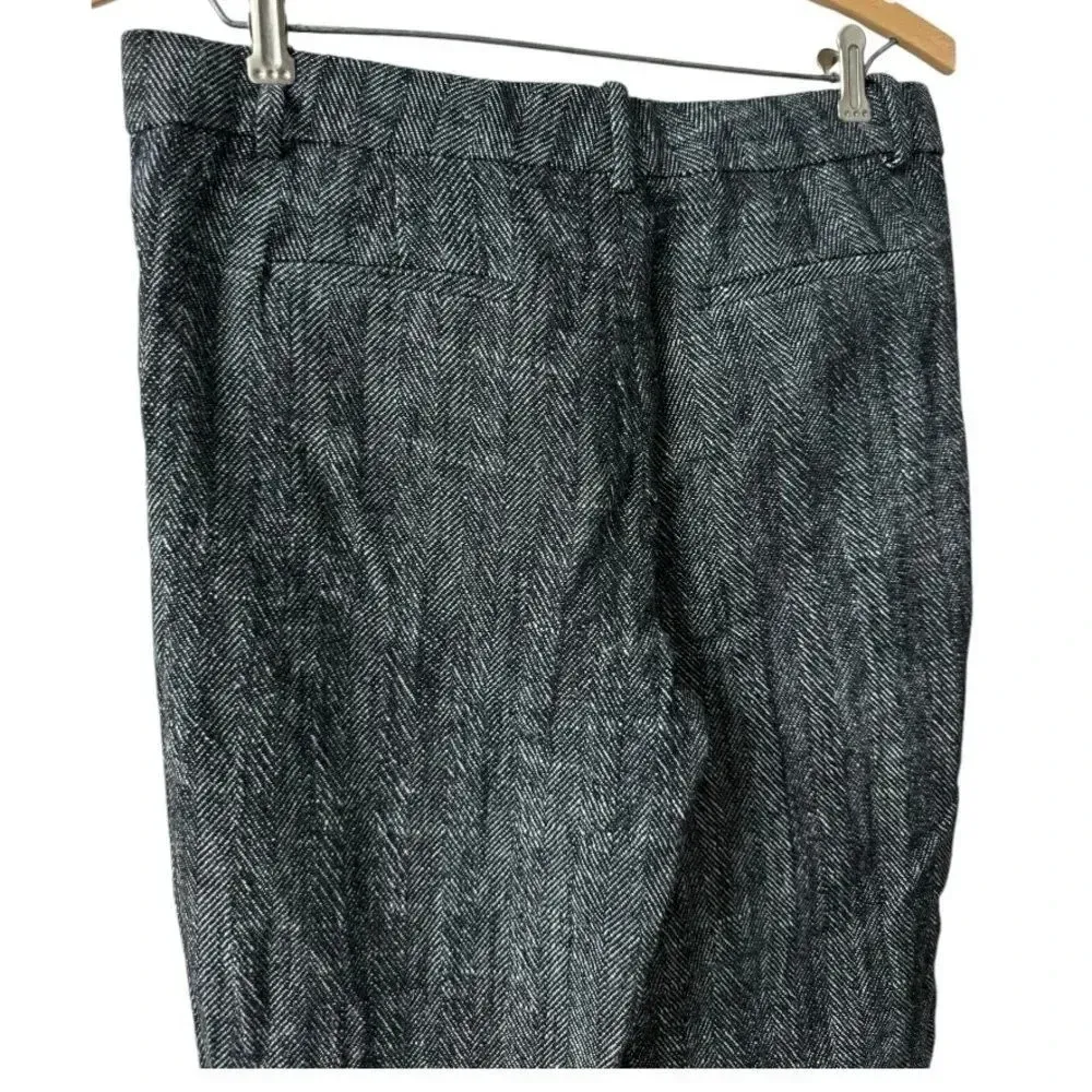 J.Crew tapered cropped black-and-white‎ pants size 6 - Image 4