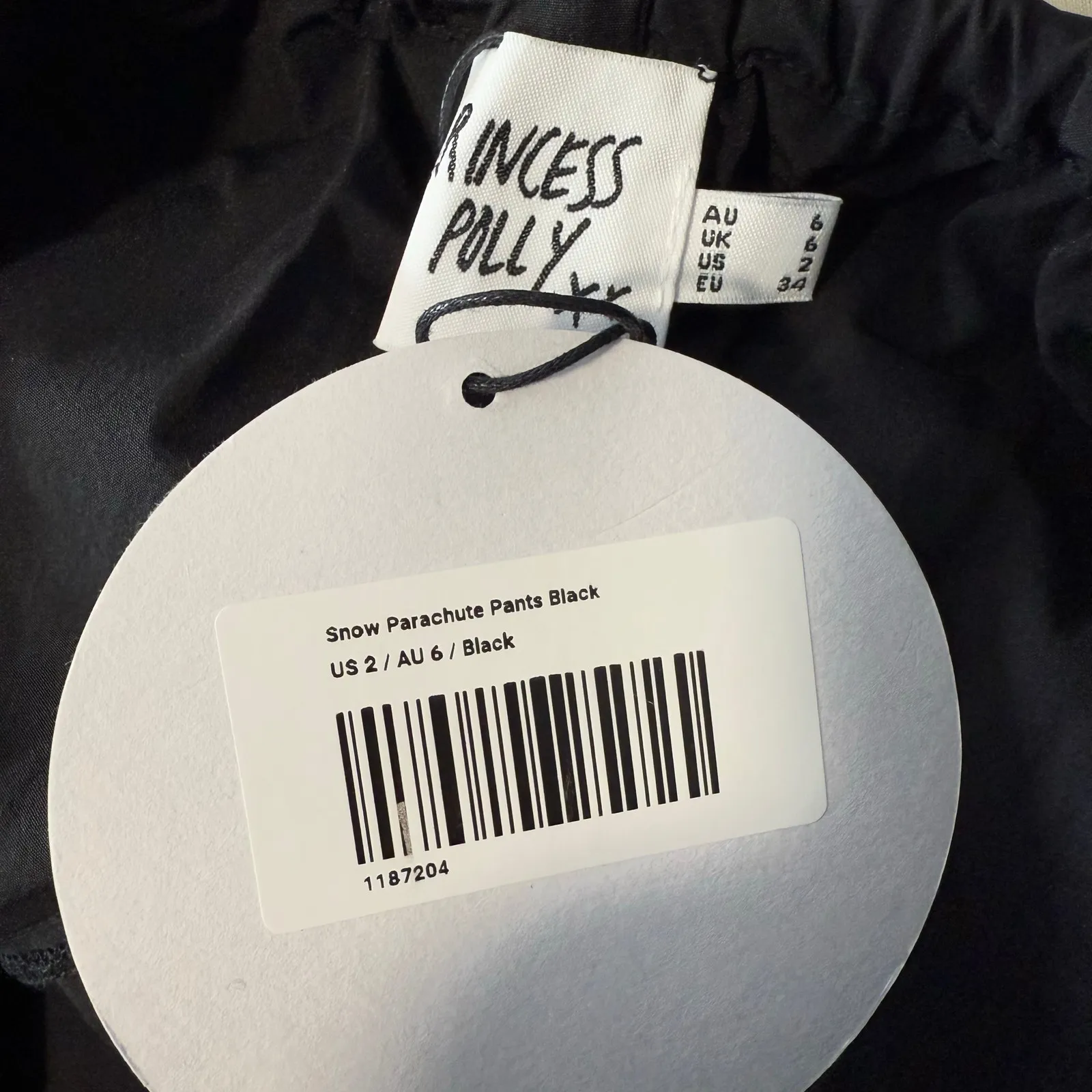 Princess Polly Snow Parachute Pants Black 2 - Image 5