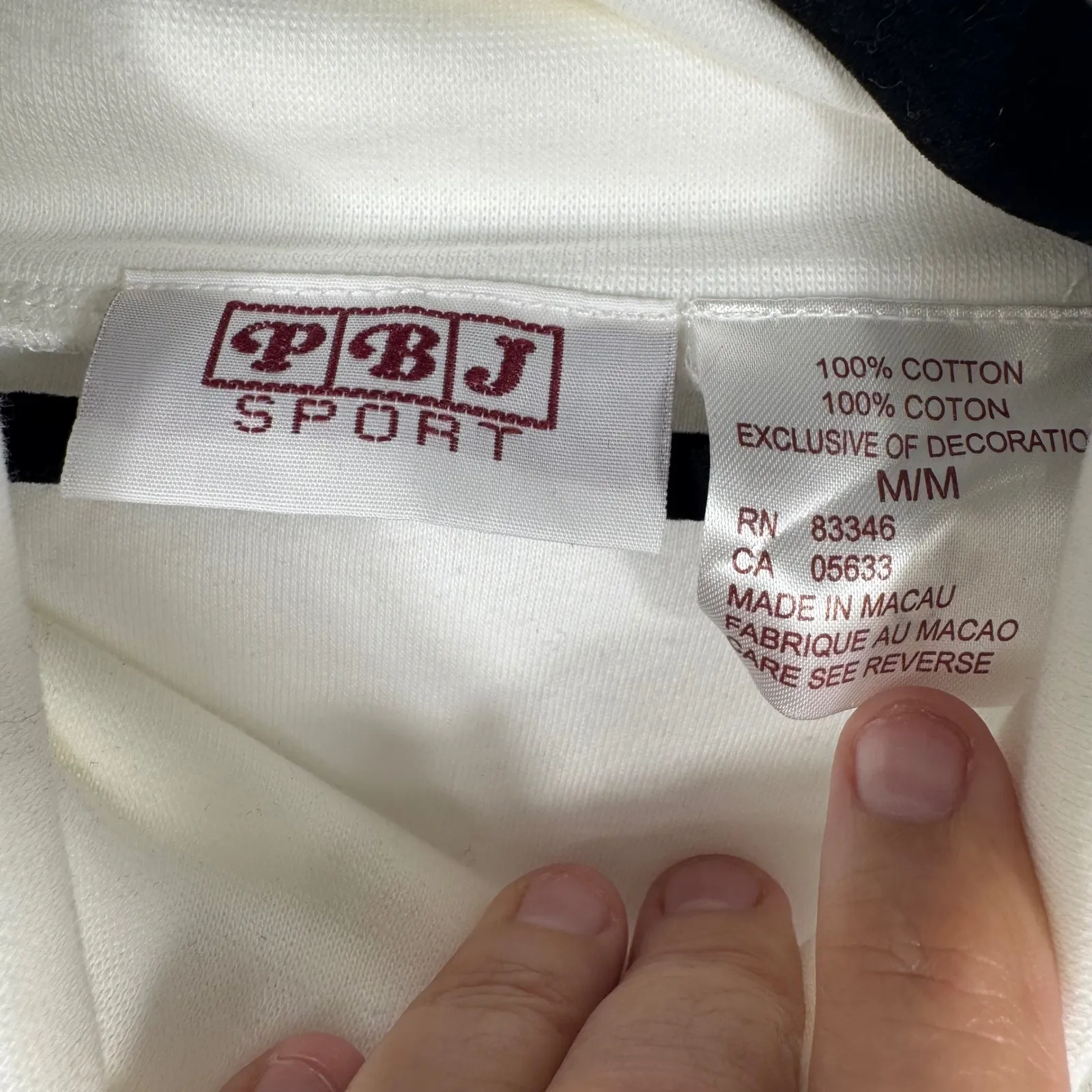 PBJ Sport White Mock Neck Long Sleeve Shirt Heart Flower Embroidery Medium - Image 4