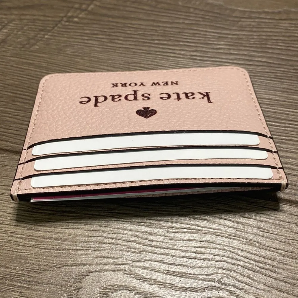 Kate Spade Embossed‎ Leather Rose Smoke Card Holder - Image 4