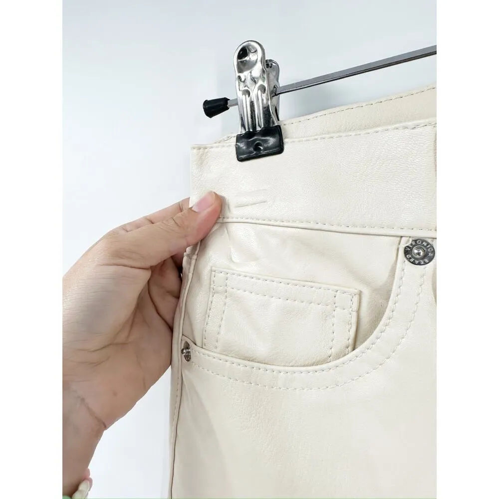 Veronica Beard Debbie Vegan Faux Leather High Rise Skinny Jeans Size 24 - Image 5