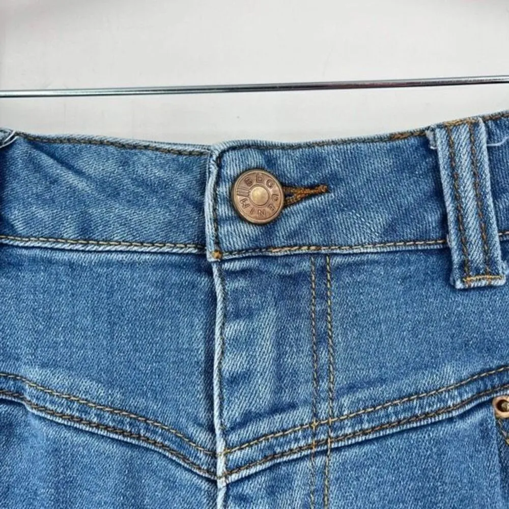 BDG Urban Outfitters Super High Rise Seam Short Women's 28W Blue Medium‎ Wash - Image 3
