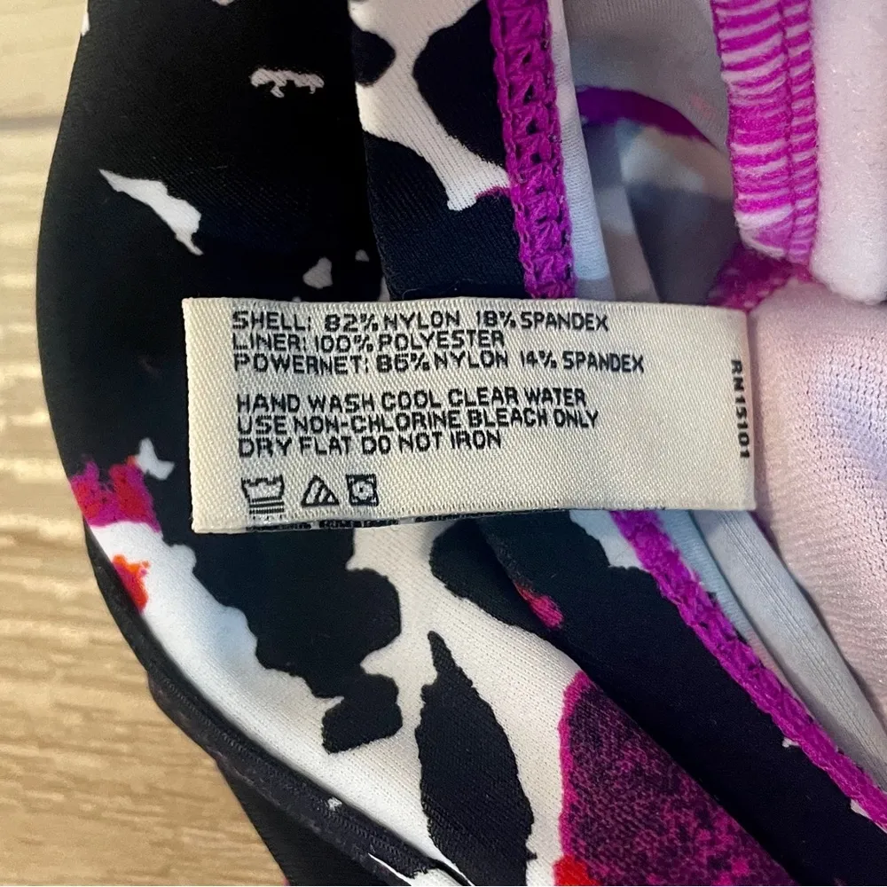 Jones New York  Women’s Two Piece Swimsuit Tankini Floral Size 10 Strapless - Image 9