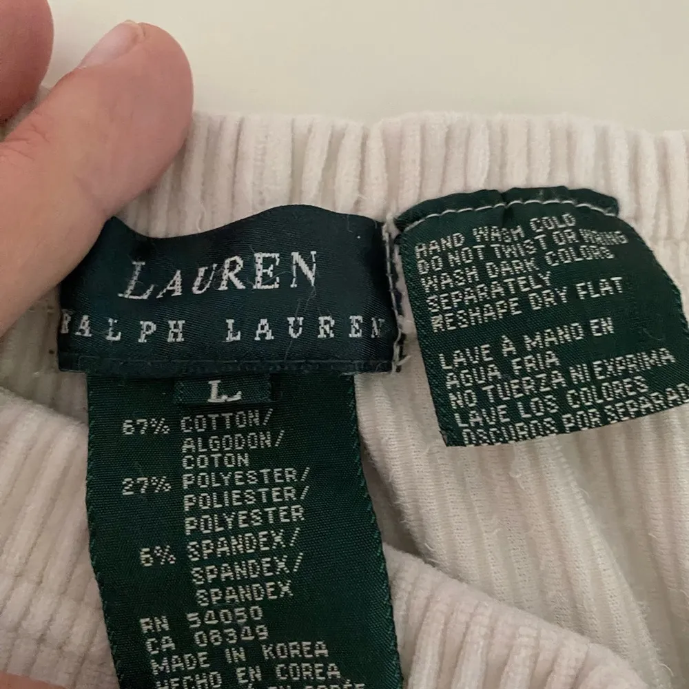 Ralph Lauren  ribbed knit leggings. Crème size L - Image 3