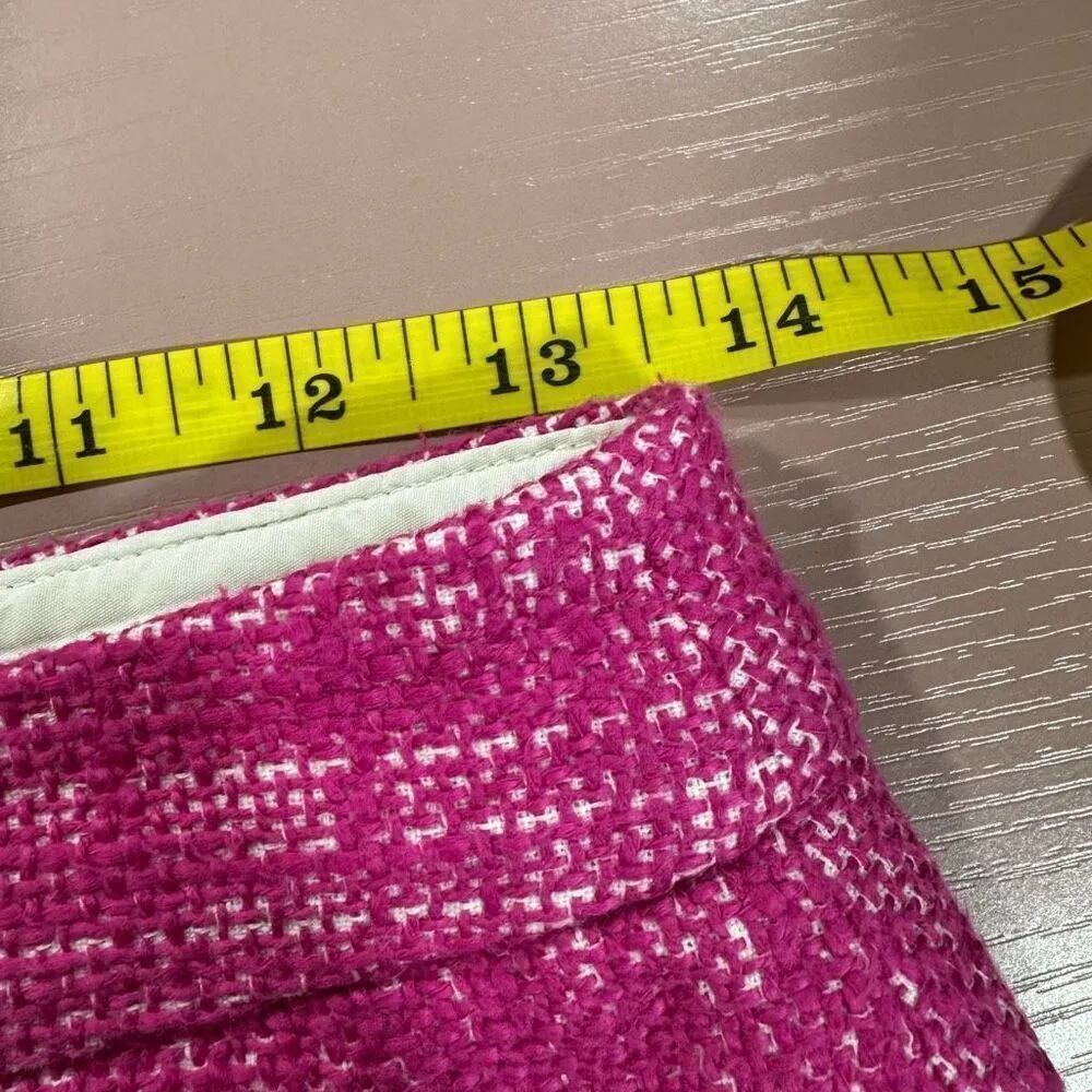 Banana Republic Barbie Pink Tweed Pencil Skirt - Image 7