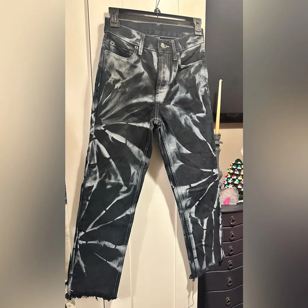 Carmar Premium Denim Black/White Tie Dye Jeans Black Size 25 - Image 9