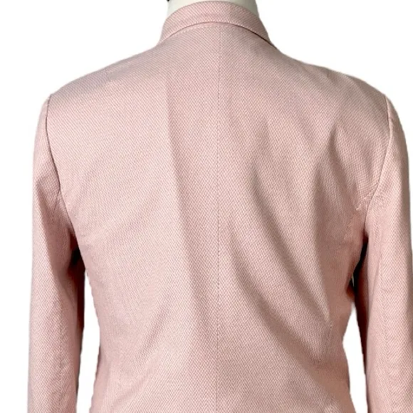 Talbots Blazer Notch Lapel Single Button Knit Peach White Women’s Plus Size 16 - Image 8