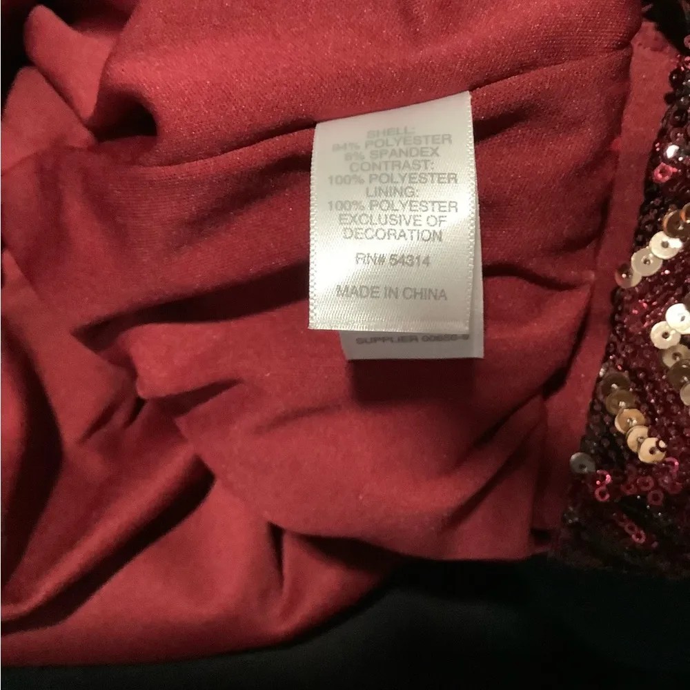 Bisou Bisou Burgundy Sequin Mini Dress - Image 6