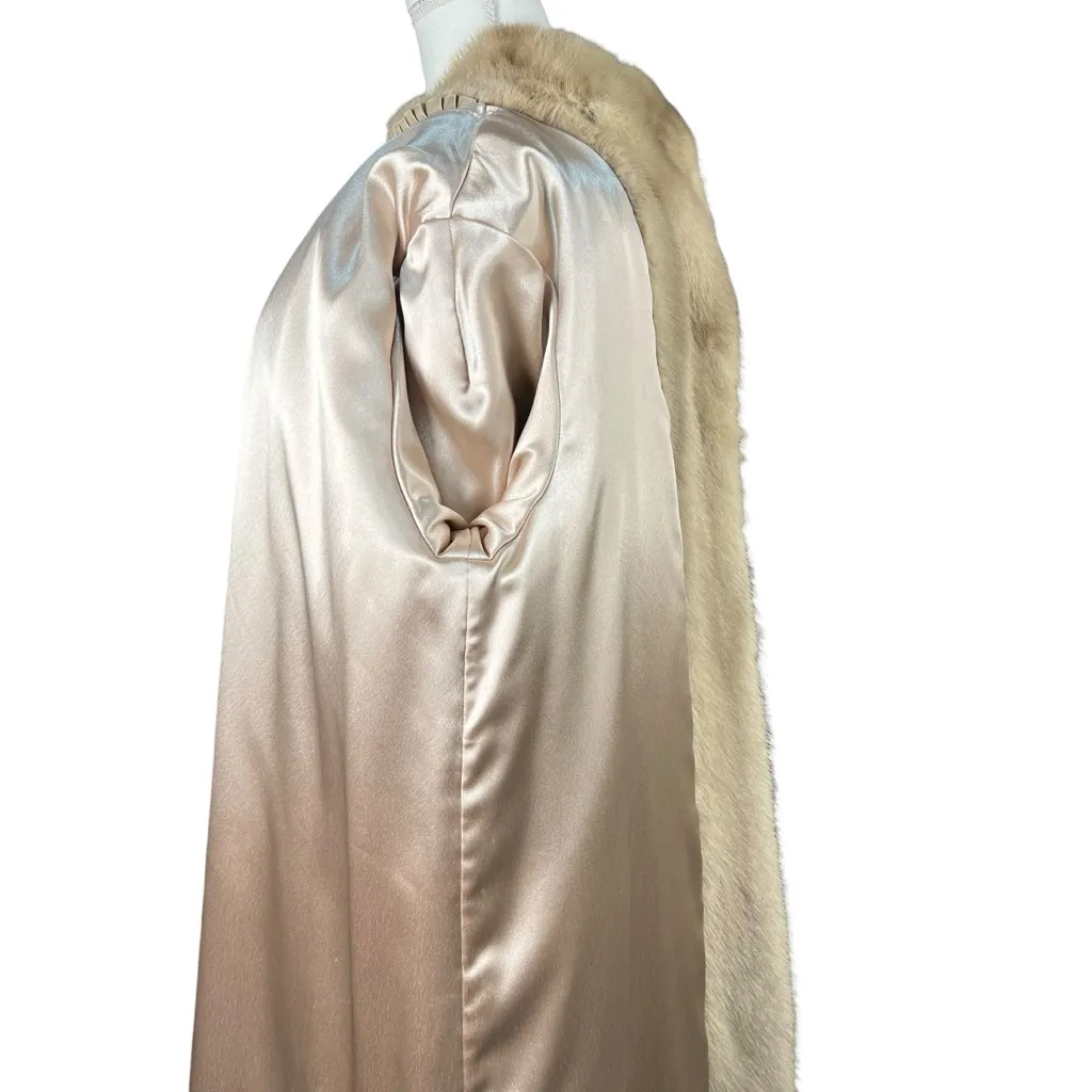 Palomino Mink Fur Open Front Vintage Coat Size L - Image 14