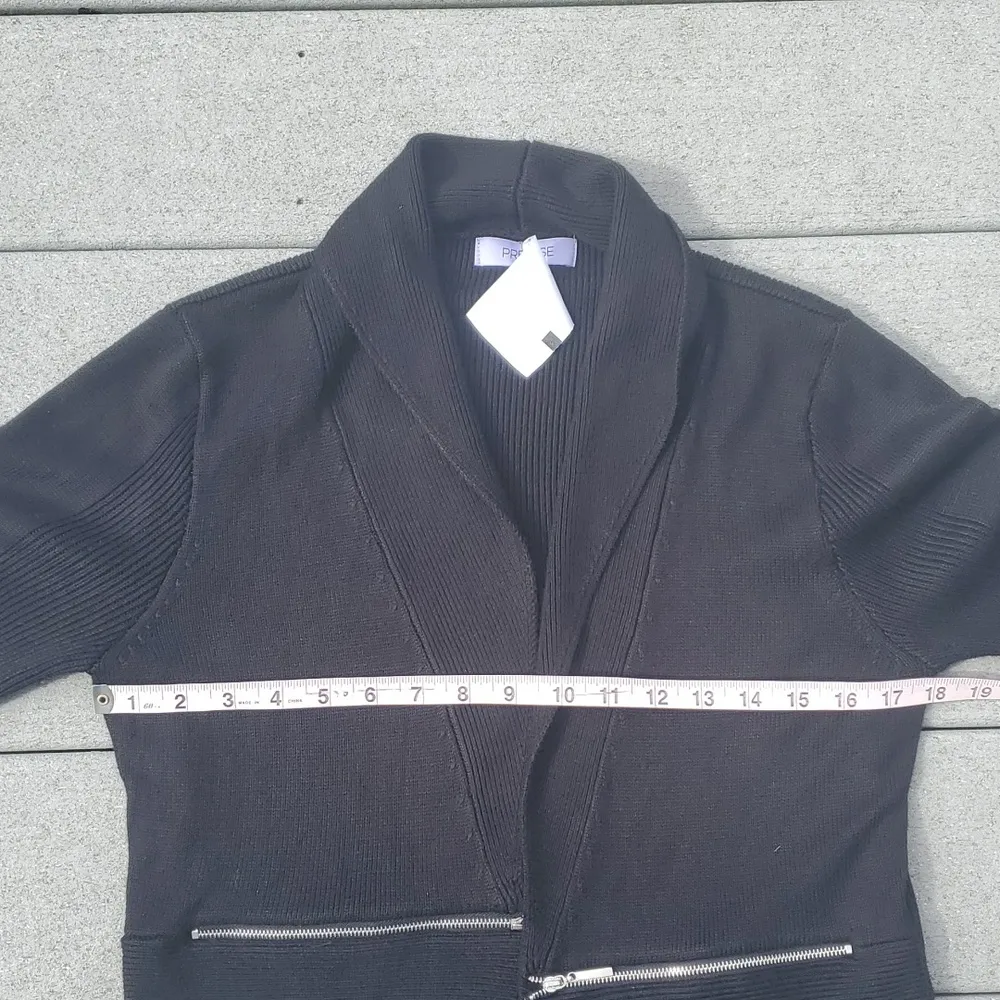NWT Premise Black Cowl Neck Open Cardigan Sweater Jacket - Image 6