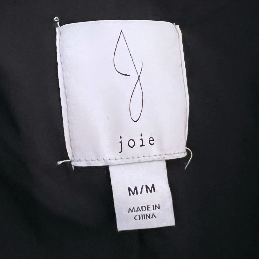 Joie Black Faux Leather  Lined Jacket Size M - Image 6