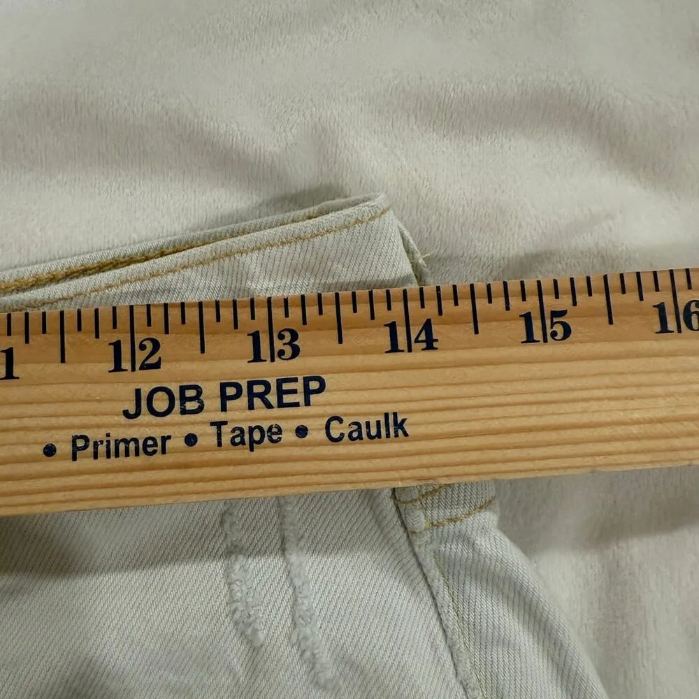 Levi's 501 High Rise Fray Hem Cut-Off Jeans Light Wash Denim Blue Women's Sz 28 - Image 9