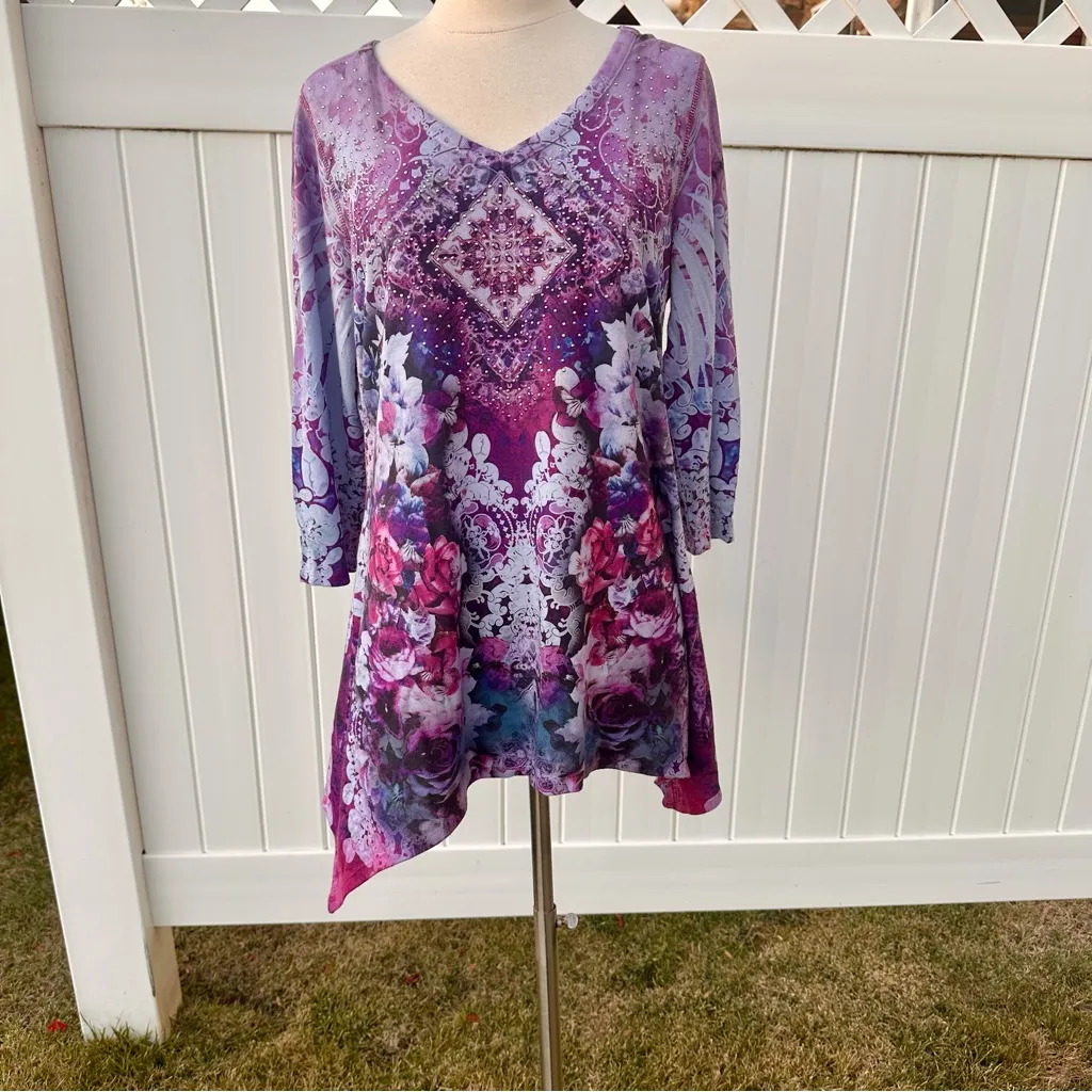 Live and Let Live Purple Tunic Top - Image 5