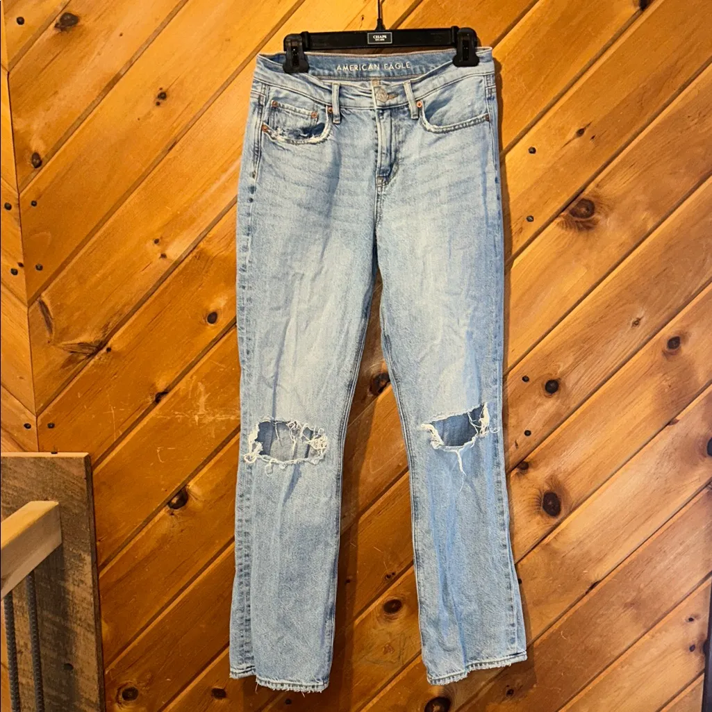 American Eagle 90s bootcut distressed knee jeans - Image 3
