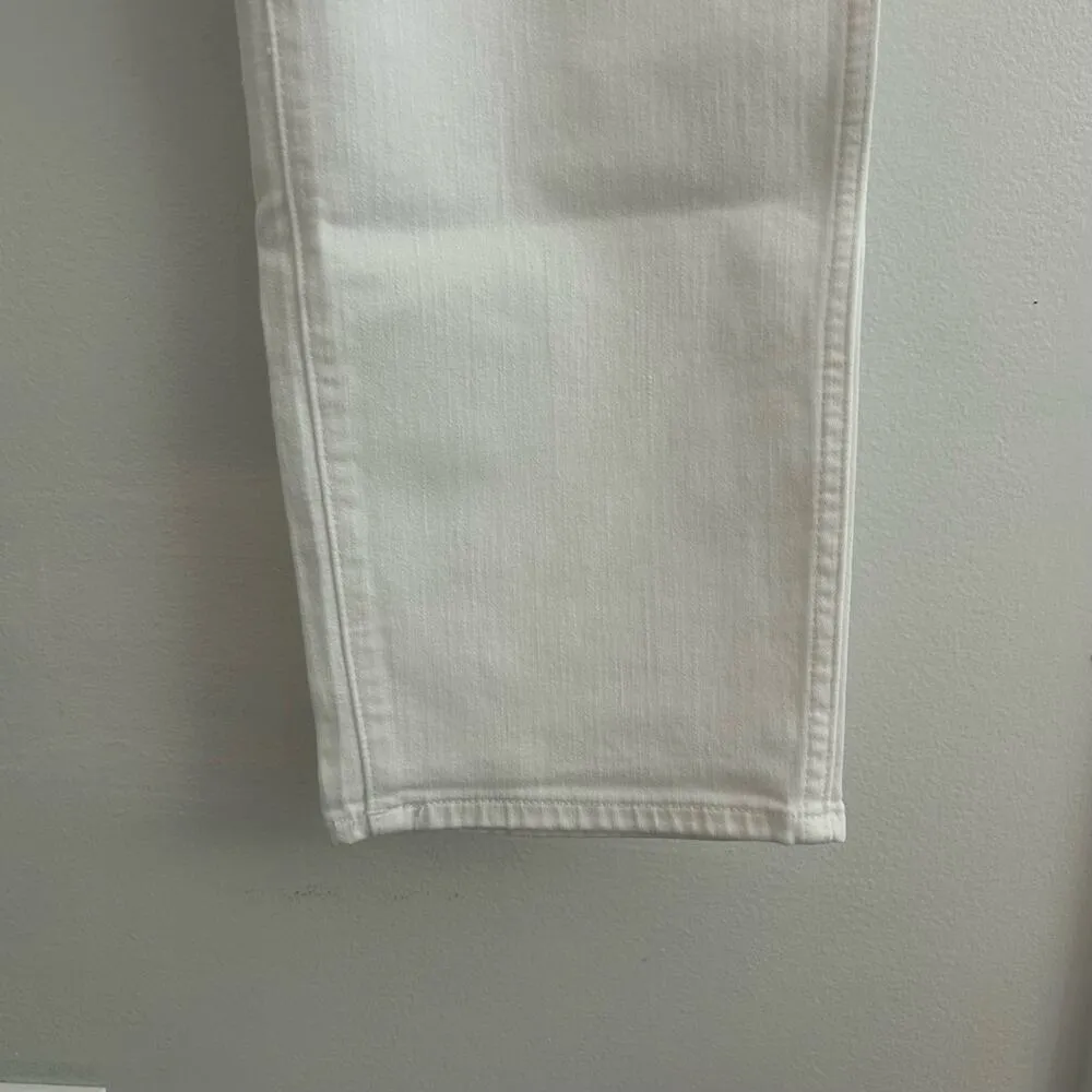 J. Crew Women's Jeans Vintage Slim Straight Button Fly White Denim Size 33 New - Image 4