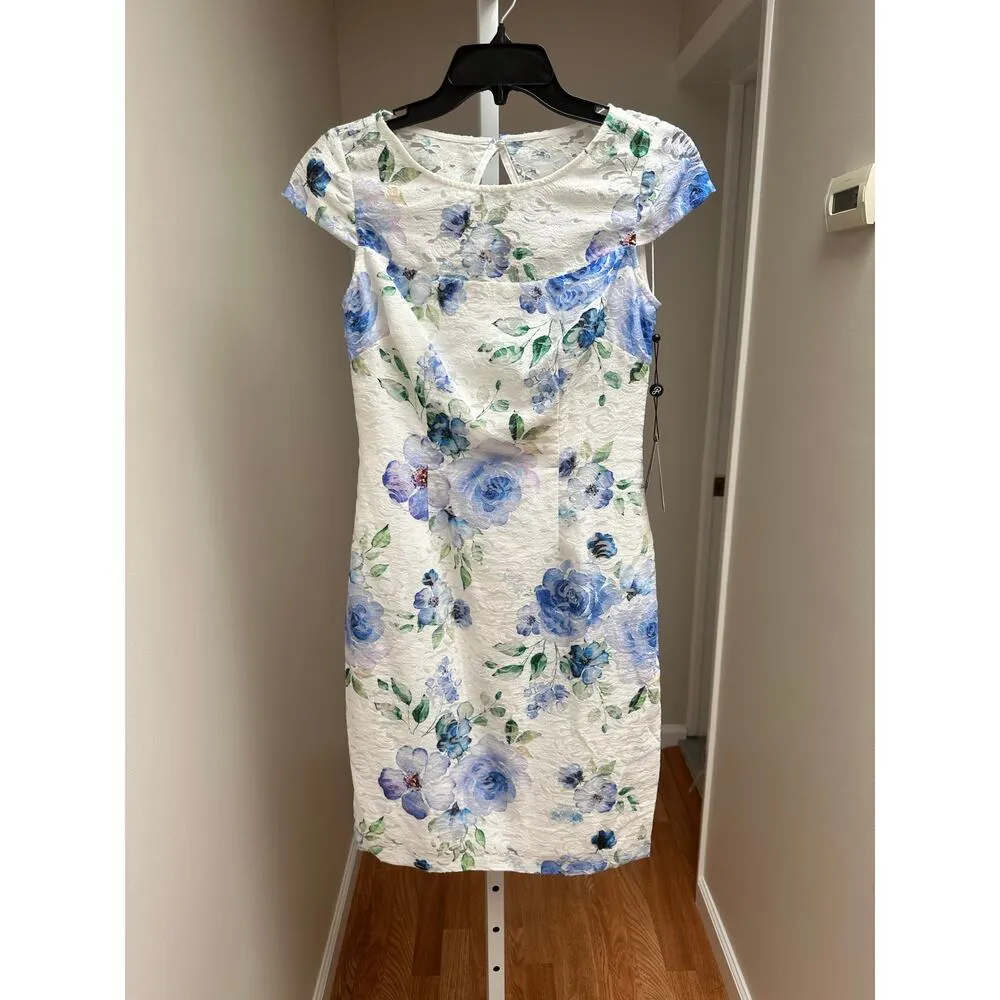 NEW NWT Adrianna Papell Printed Jacquard Sheath Mini Dress size 2 - Image 3