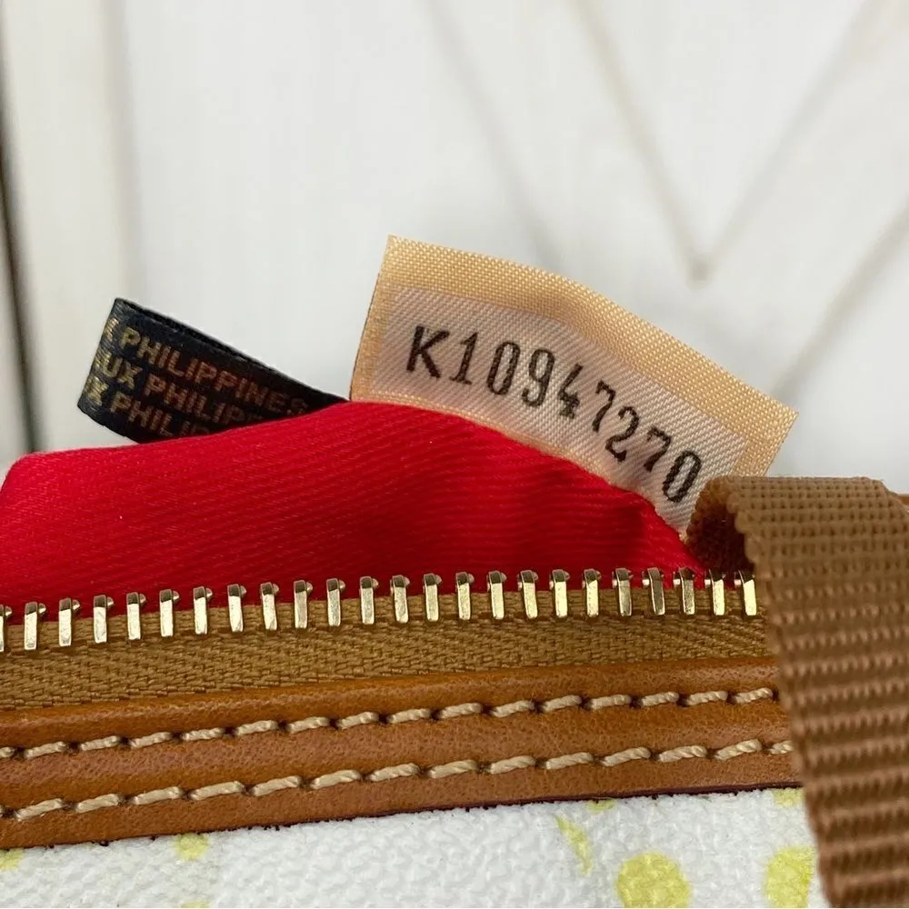 Dooney & Bourke Snowcone Barrel Shoulder Bag‎ Purse White Pastel Leather - Image 12