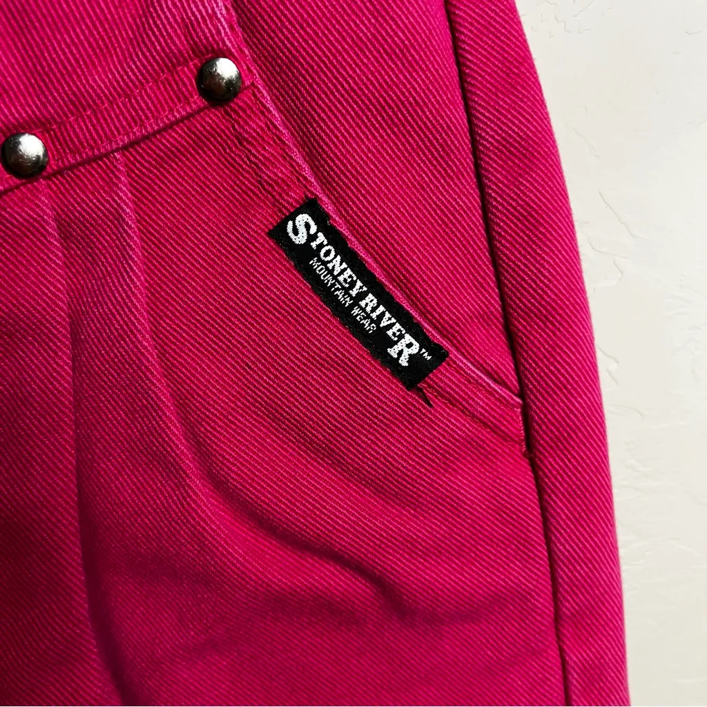 Stone River Mountain Wear Vintage Western Hot Pink High Rise Pleated Jeans Size 25 - Image 5