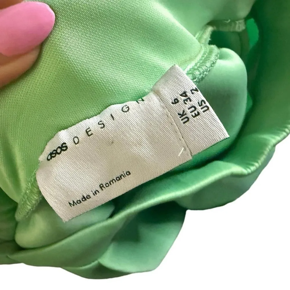 ASOS DESIGN structured 2-in-1 A-line and skater mini dress with ruffled bust - Image 12